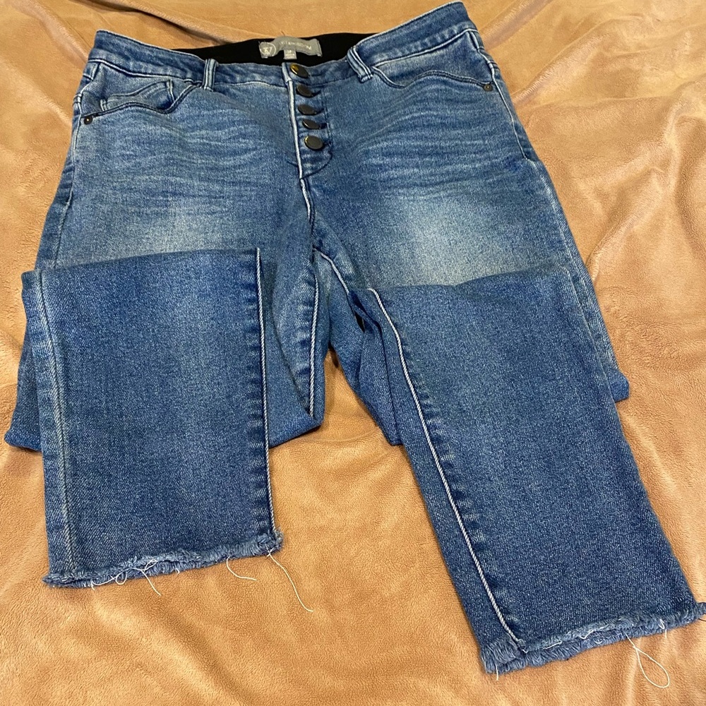 Wit & Wisdom Blue Straight Leg Jeans - Picture 2 of 8